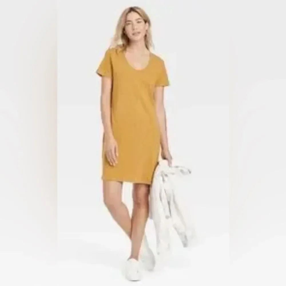 Universal Thread Mustard Yellow T-Shirt Dress Women's Size Large NWOT